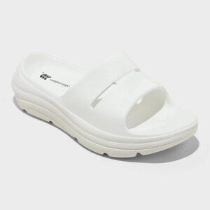 NEW Women's Nox Eva Slide Sandals - All In Motion™ White 10